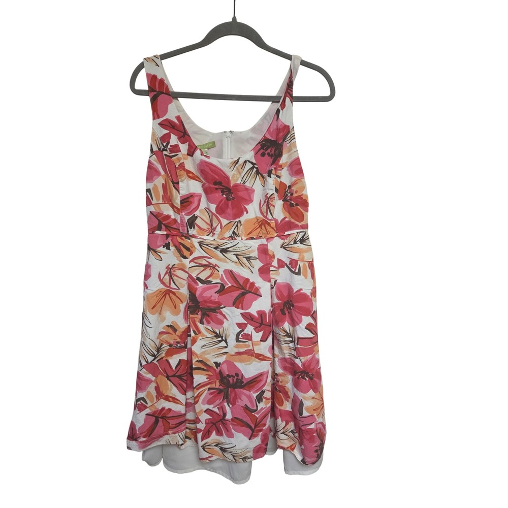 Sigrid Olsen Floral Dress Women's Size‎ 10 Sleeveless Summer Party Casual